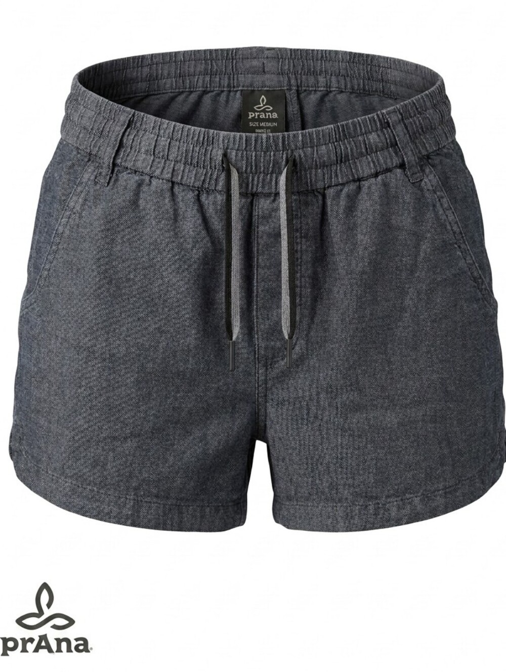 prAna Olivia Low Rise Shorts Organic Cotton Chambray Denim Beach Travel Medium